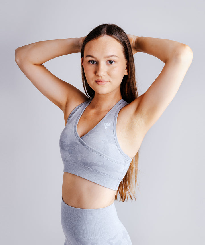 Grey Camo Sports Bra