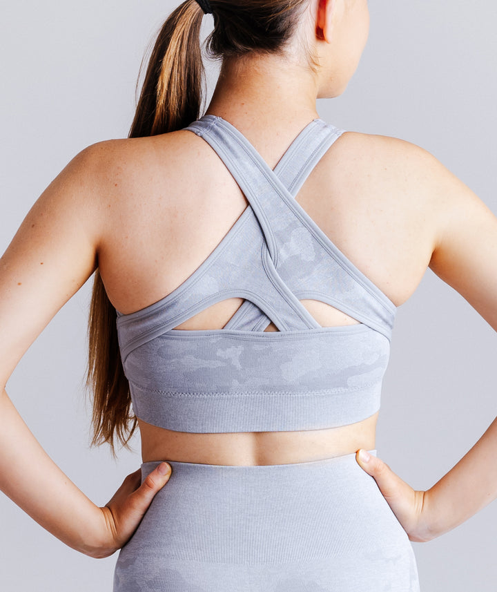 Grey Camo Sports Bra