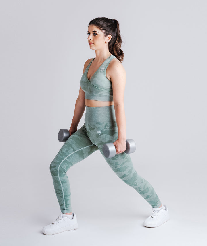 Green Camo Sports Bra