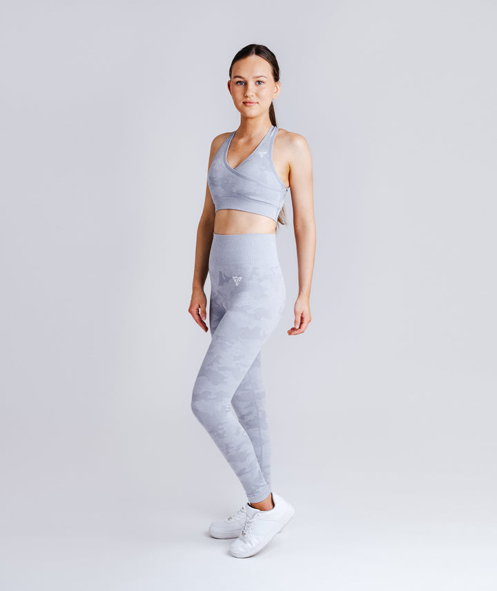 Grey Camo Sports Bra