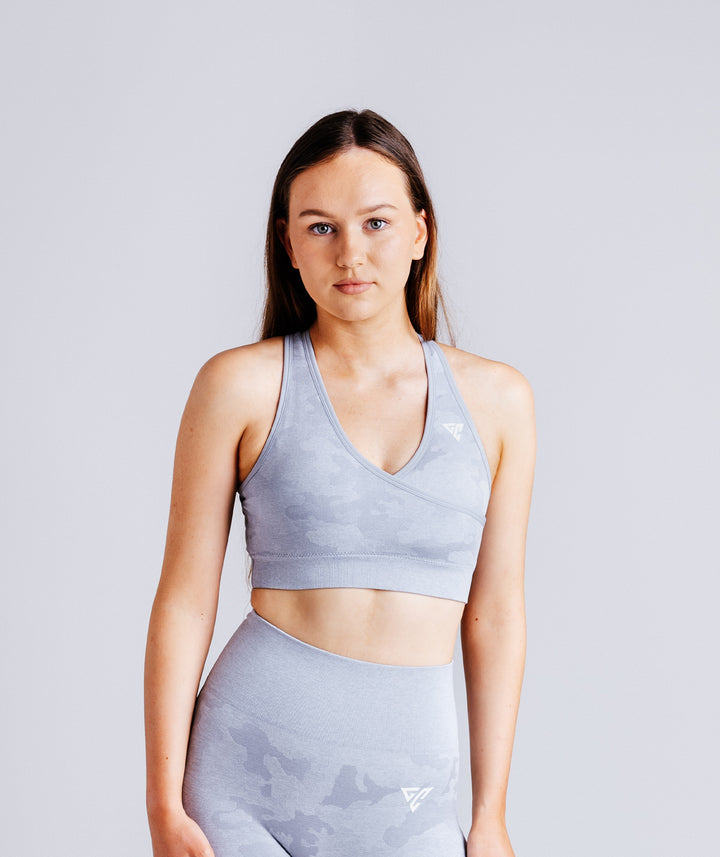 Grey Camo Sports Bra