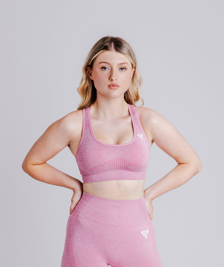 Coral Pink Resist Sports Bra