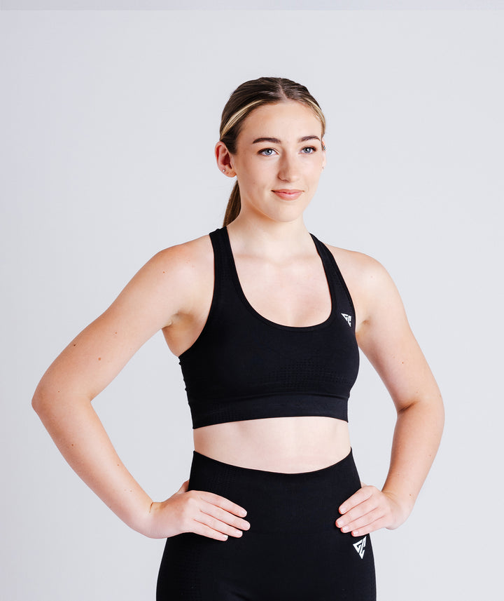 Raven Black Resist Sports Bra