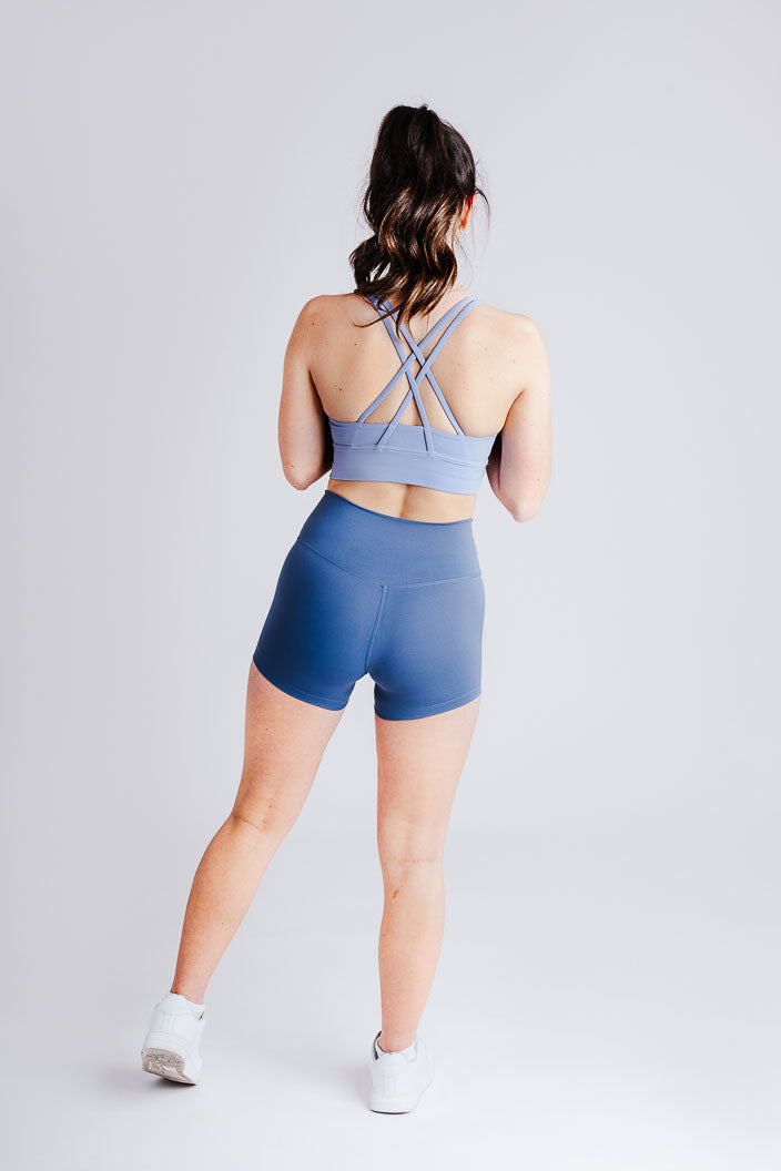 Steel Blue Flexi Shorts